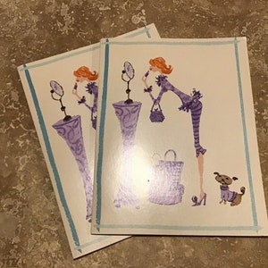 Tarjetas de notas en blanco Jeanie Louise, vintage, barcos de Canadá