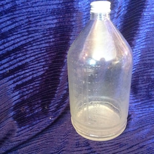 vintage glass bottle, apothecary jar, vintage, ships from Canada