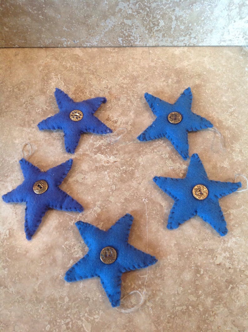 Christmas in July Star felt ornaments