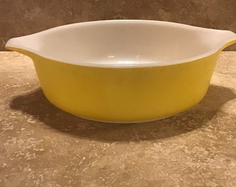 Mini cocotte en PYREX 471 jaune, vintage, expédié du Canada