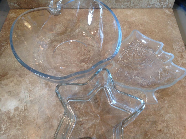 Trio of glass serving dishes