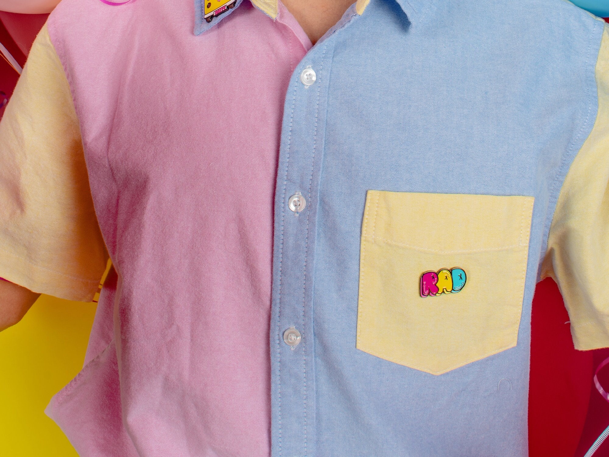 rad enamel pin