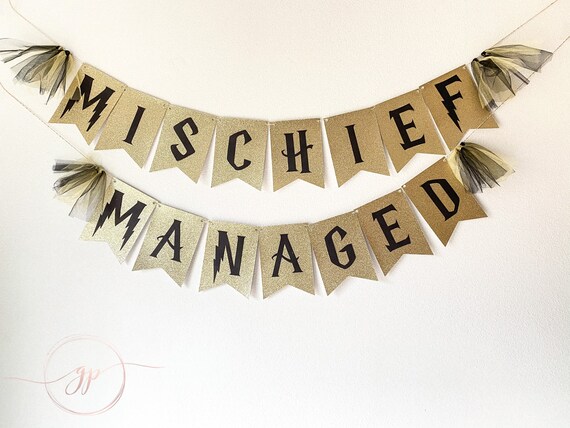 Harry Potter Party Theme Mischief Managed Banner Il_570xn