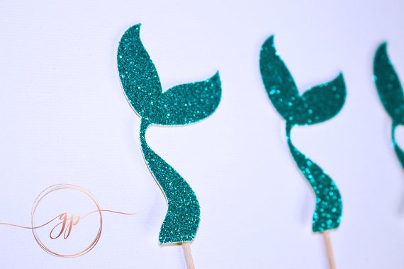 Mermaid Tail Cupcake Toppers- Under the sea theme party or Mermaid party theme! Il_570xn