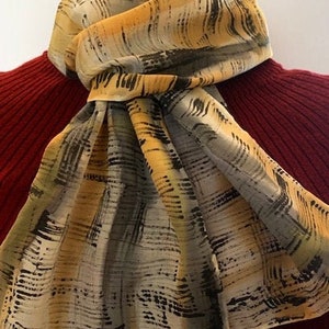 Hand painted silk scarf, Silk Neck Scarf, Silk Scarf Man, 100% Silk Shawl, Father&#39;s Day Gift, Gift for Man, Birthday Gift