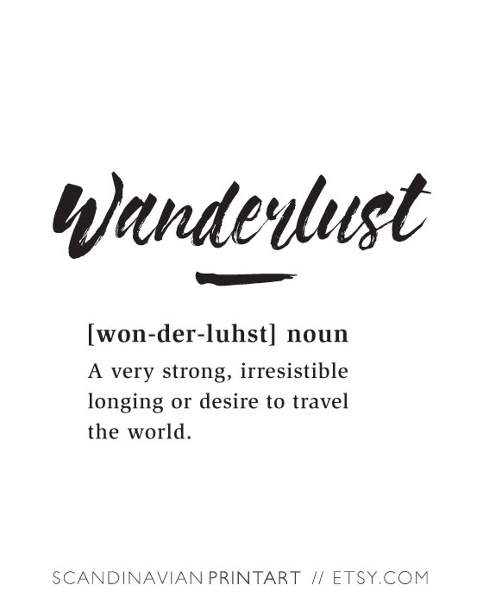 Wanderlust wanderlust definition wanderlust print Etsy Nederland