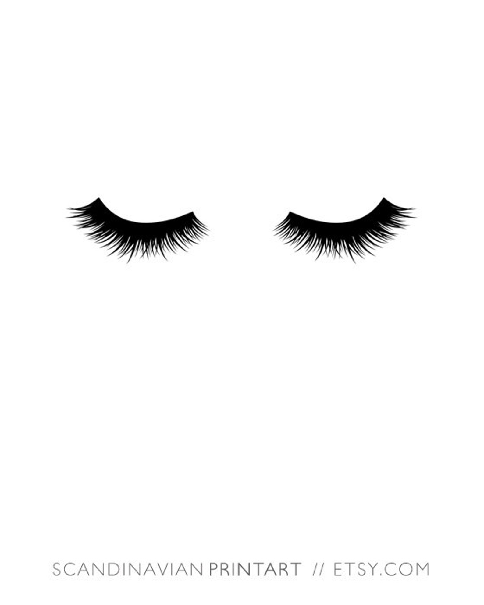 Lashes print black lashes lash lashes poster eyelashes | Etsy