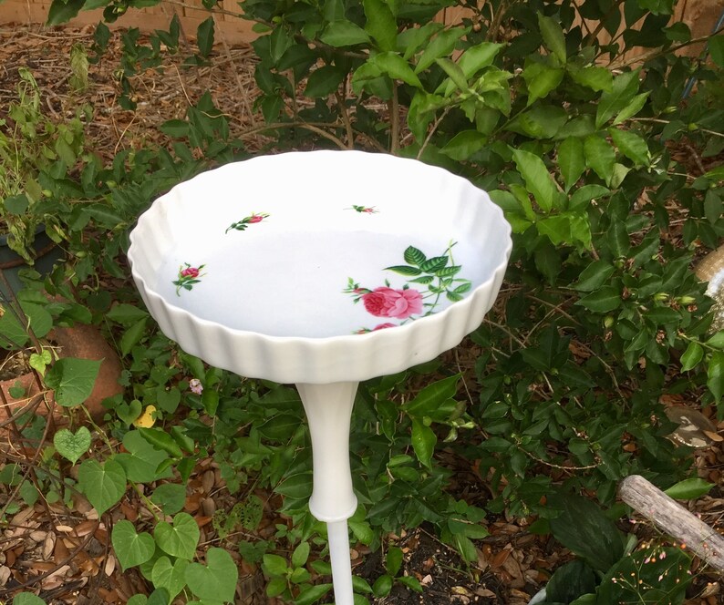 Garden Whimsy Christine Holm Fluted Quiche Dish Vintage Bird Etsy