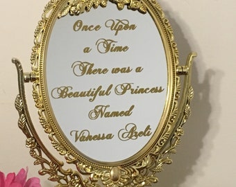 Once upon a time there was a beautiful princess/Sweet 16 centerpiece/Quincinera centerpiece/Princess party sign/Disney party/Nursery sign