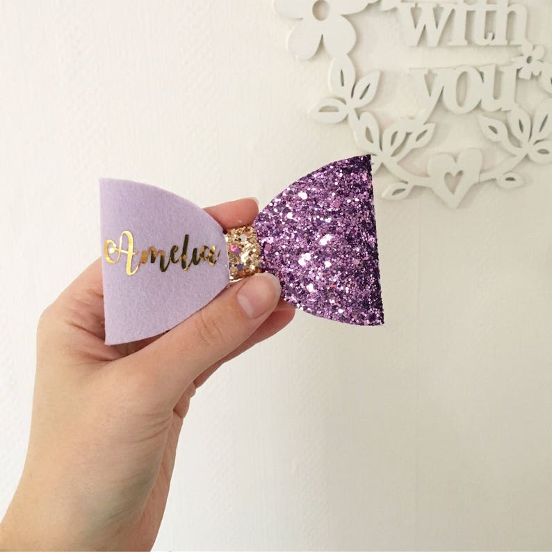 Personalised bows Girls baby headbands or clip. Name bows Large no tail hair accesories