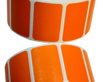 2"x1.25" Orange Direct Thermal Labels: Permanent Adhesive, 1" Core (2 Rolls) 2,000 Total