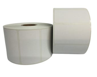 2x1.25 Direct Thermal White Labels: 2 Rolls, 2000 Adhesive Labels, 1" Core