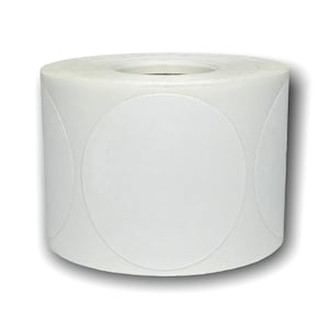 1.125&quot; (1/8&quot;) Round White Direct Thermal Labels Zebra, Rollo & Munbyn Compatible Printer (2) Rolls with 1000 EA