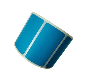 Blue 2x1.25-inch Direct Thermal Labels: 2 Rolls, 2000 Adhesive Labels, 1" Core