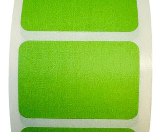 1.5"x1" Green Direct Thermal Labels: Permanent Adhesive, 1" Core (2 Rolls) 2,000 Total