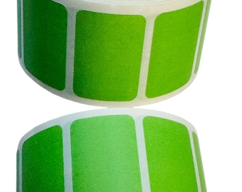 2"x1.25" Green Direct Thermal Labels: Permanent Adhesive, 1" Core (2 Rolls) 2,000 Total