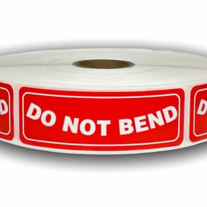 1x3-inch Do Not Bend Stickers Shipping Mailing Fragile Self-Adhesive 500 Labels