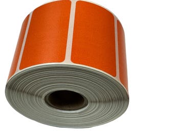 Red 2.25x1.25-inch Direct Thermal Labels: 2 Rolls, 2,000 Adhesive Labels, 1" Core