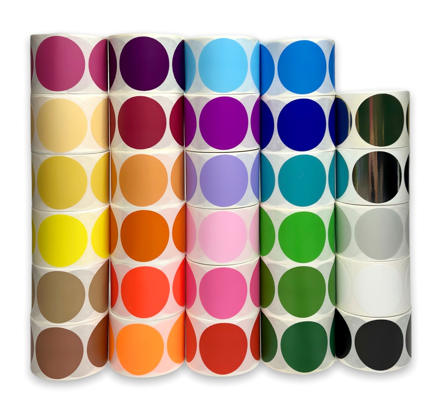 3520 Pcs Brillant Cercle Dot Autocollants Étincelle Couleur Codage
