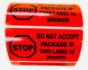 20 Rolls Of 500 1"x2" Shipping Stickers - Self-Adhesive Mailing Labels, Red | 10,000 Labels Total