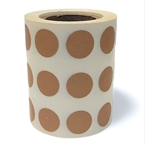 1/2&quot; (.50 inch) Round Brown Kraft Paper Blank Stickers | Arts and Crafts 1000 Labels | Self-Adhesive | Easy to Write On