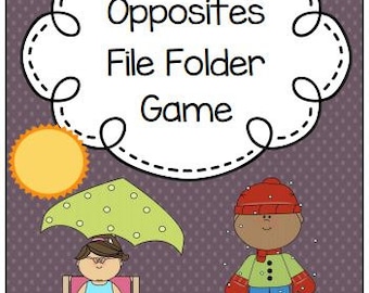 Opposites File Folder Game