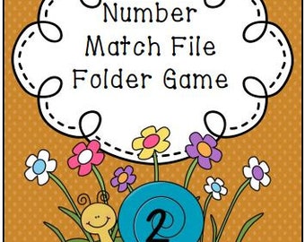 Number Match File Folder Game