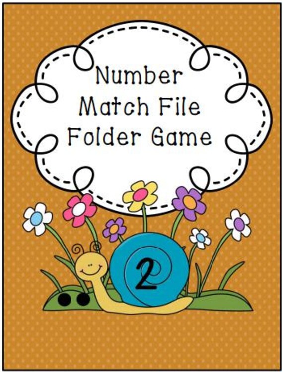 Number Match File Folder Game Etsy