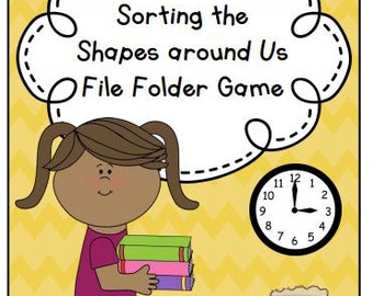 Shape Sorting File Folder Game