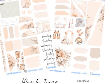 Peach Fuzz | Journal Stickers, Floral, Journaling, Scrap booking, Valentine, Love, OodlemaDoodles