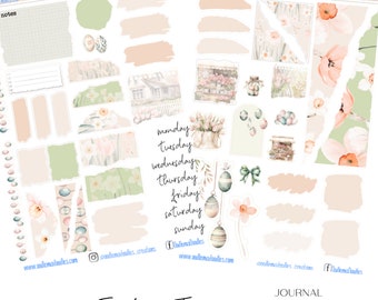 Easter Joy| Journal Stickers, Floral, Journaling, Scrap booking, Sping, Daffodil, Tulip, OodlemaDoodles