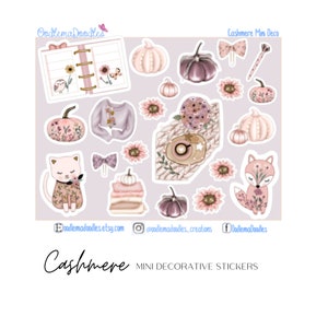 Cashmere Mini Decorative Stickers | Planner stickers, journaling, scrapbooking, sticker, Matt vinyl