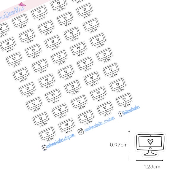 Work Icon Stickers | Icon, Black , Planner Stickers, OodlemaDoodles