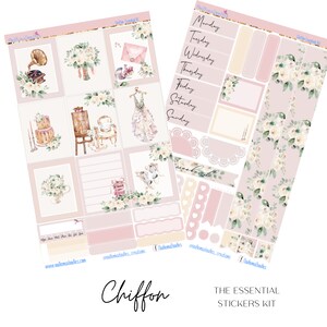 Chiffon | Essential Planner Sticker Kit, Floral, Wedding, Birthday, Floral, OodlemaDoodles