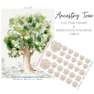 Ancestry Tree Full Page | Planner Stickers,Family, Goals, OodlemaDoodles