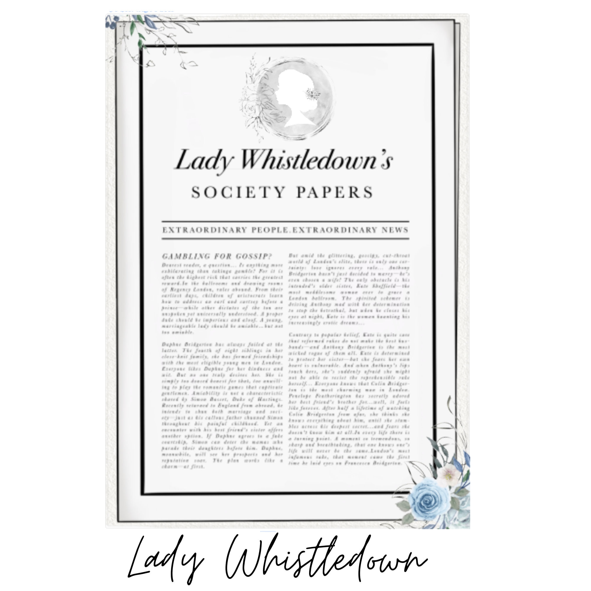 Lady Whistledown Letters Template Lady Whistledown Letters Template