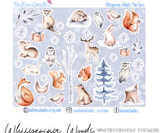 Whispering Woods| Mini Decorative Planner Stickers, Winter