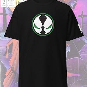 Spawn Logo T-Shirt (Druck auf Vorderseite und linker Ärmel)