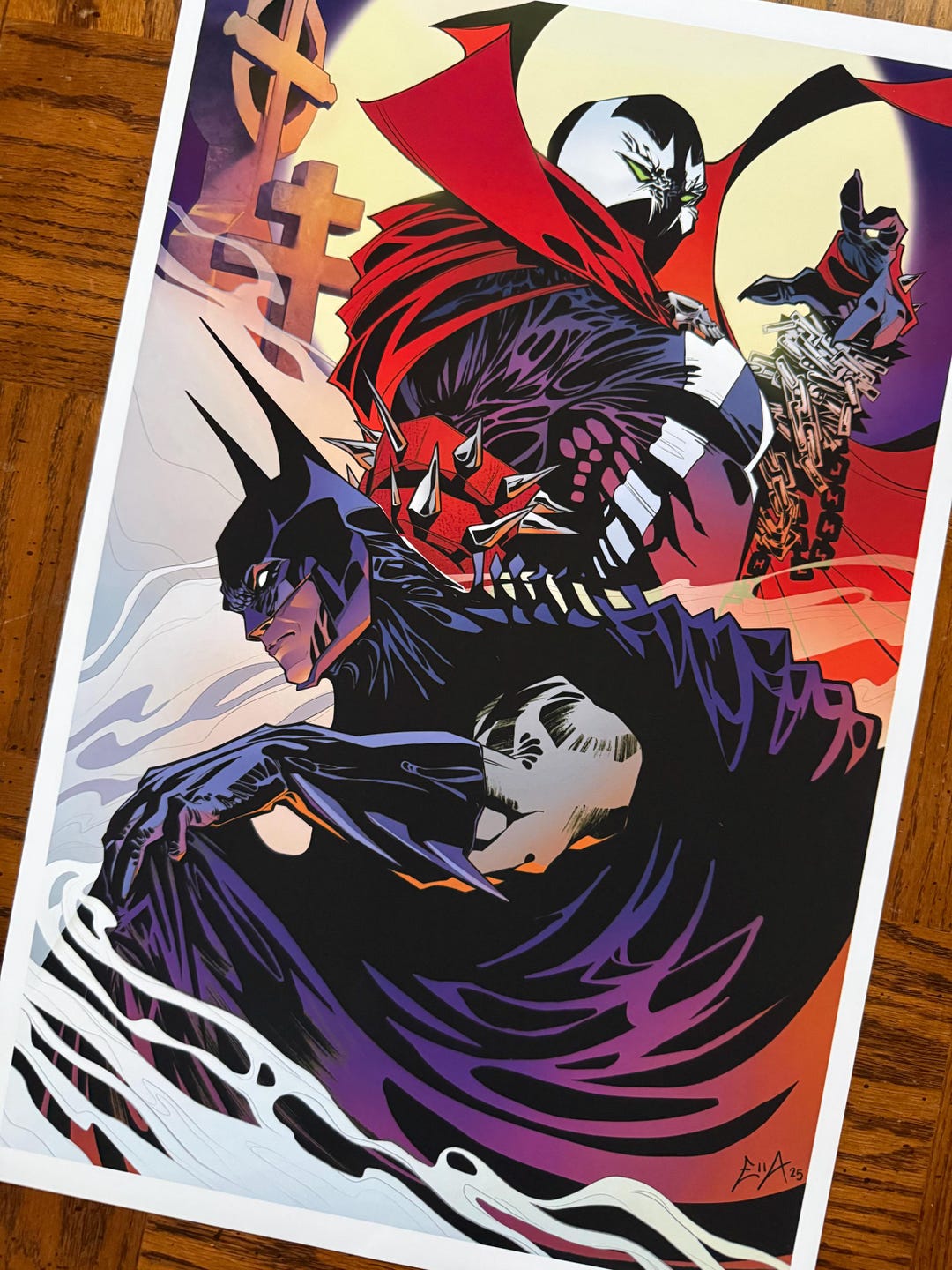 SPAWN + BATMAN Fine Art Print - Etsy