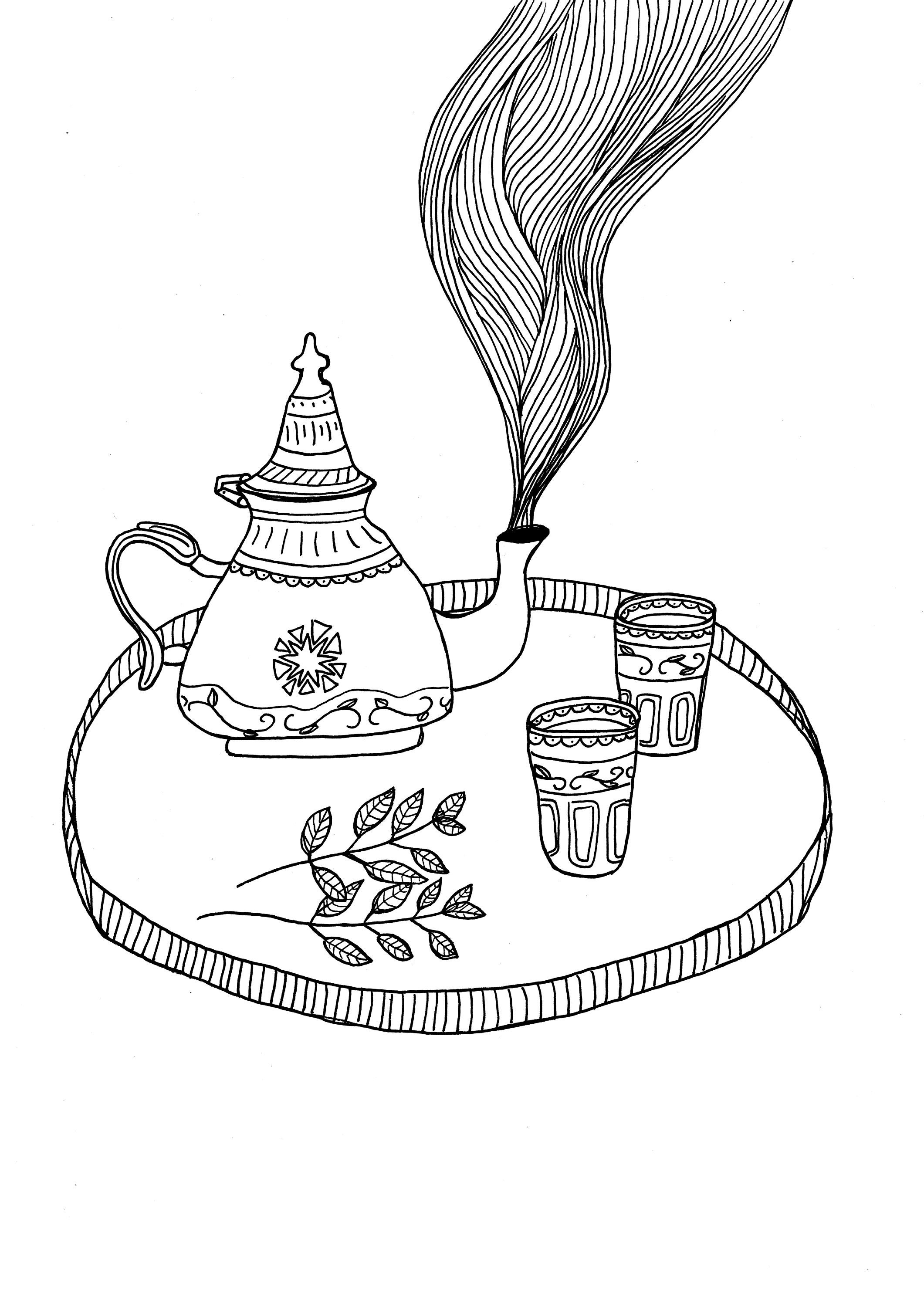 Moroccan Mint Tea Print Mint Tea Cups Moroccan Tea - Etsy