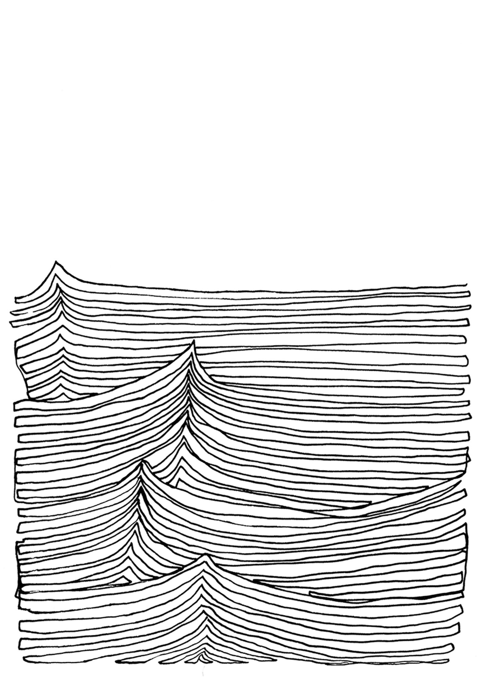 Ocean Printable Simple Sea Wall Art Waves Art Print Etsy