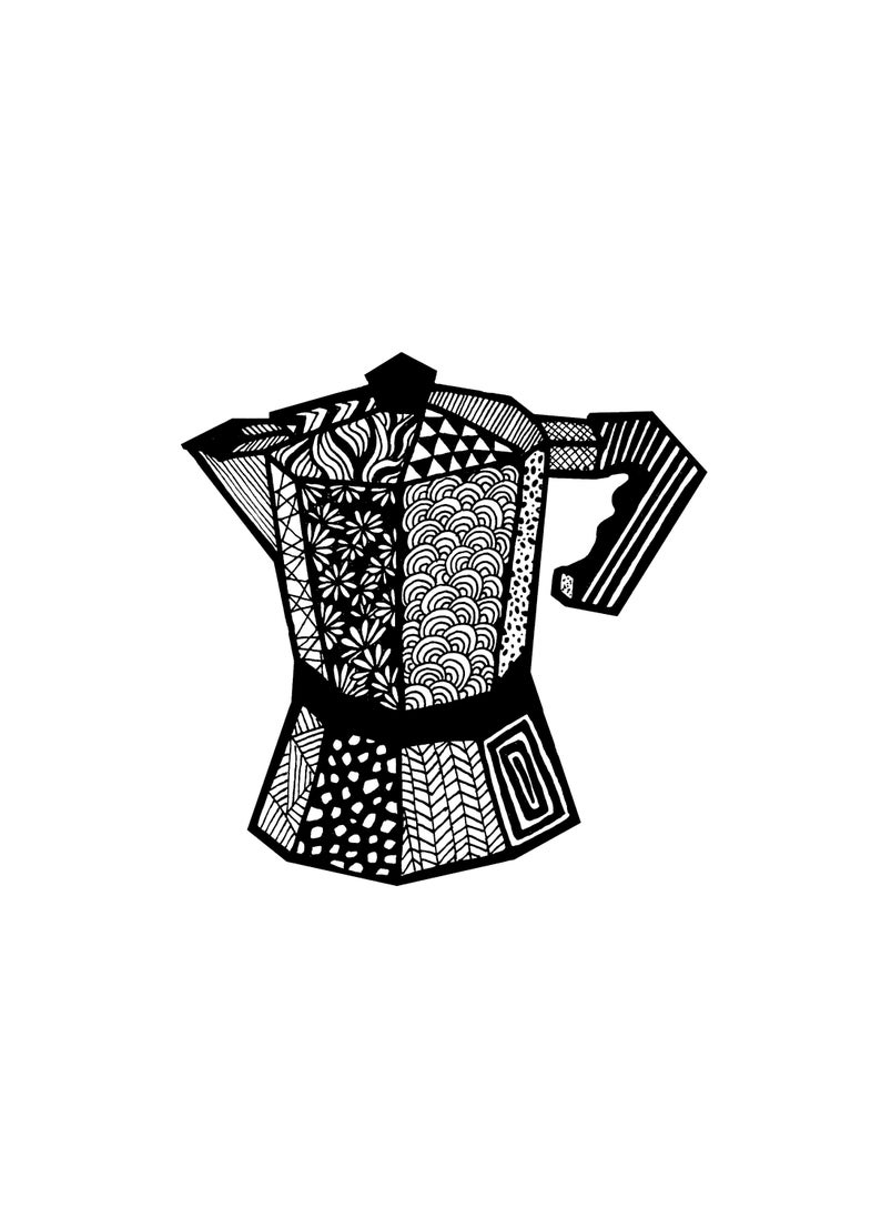 Italian Coffee Print Kitchen Coffee Art Etsy