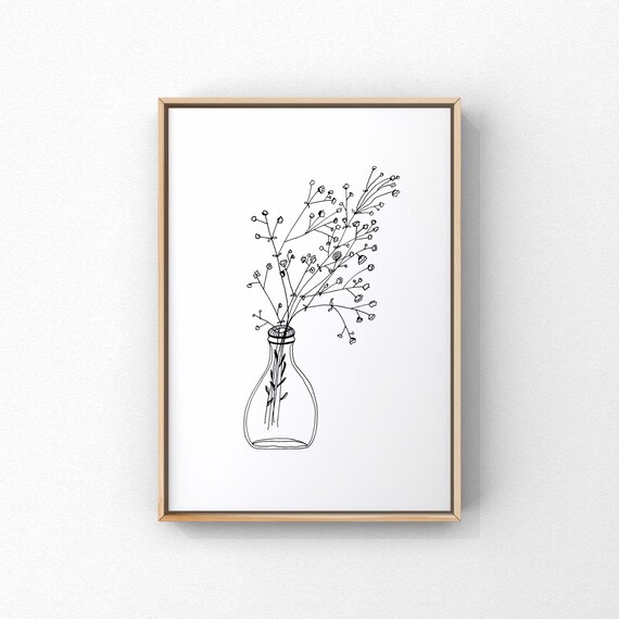 Simple Print Gypsophila Flower Simple Flower Art Baby Breath Flower Wedding Party Gift White Flower Print Minimalist Print Art Collectibles Giclee Kromasol Com