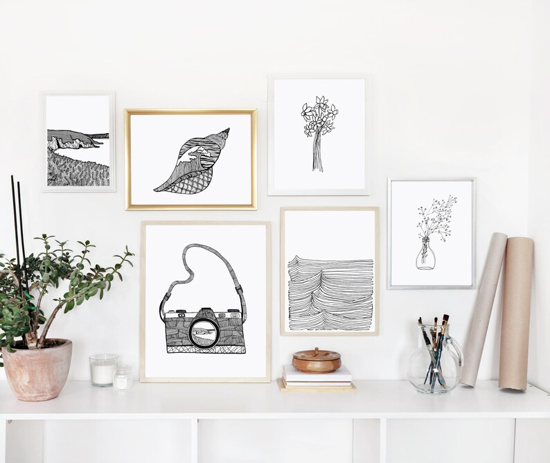 Printable Camera Drawing Film Camera Print Gifts for Etsy