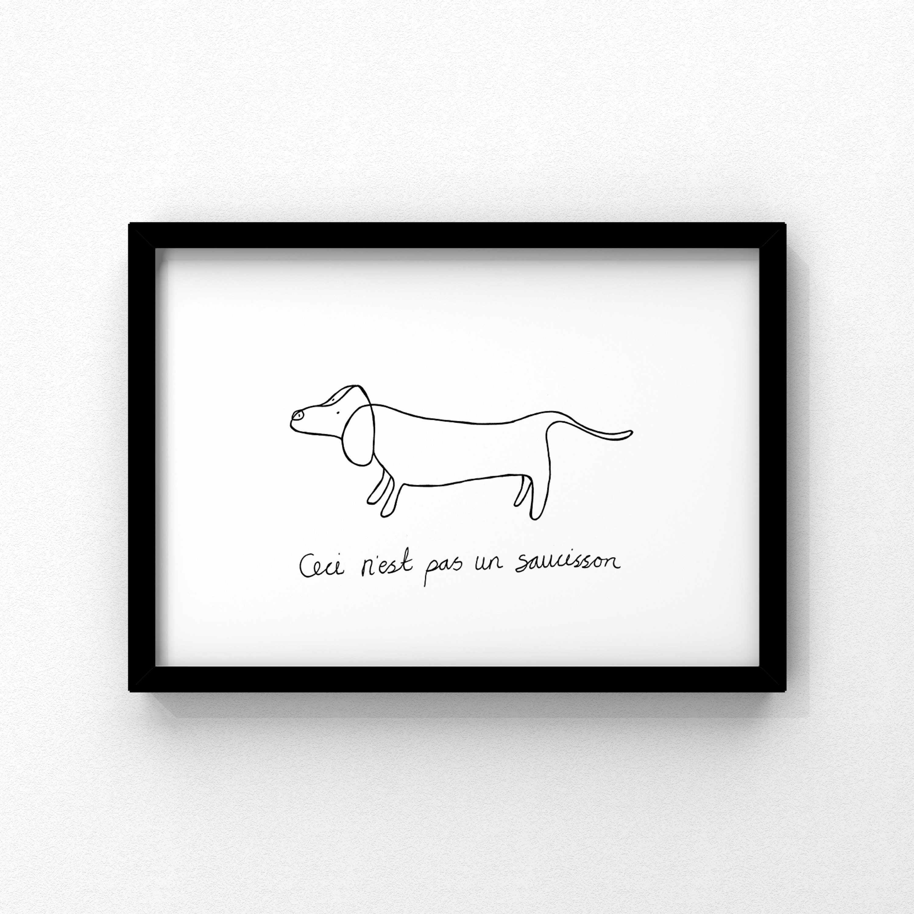 Bouna Girl Sex Video - Sausage Dog Print Dachshund Wall Art Dog Illustration - Etsy