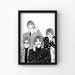 The Beatles Print, Beatles Drinking Tea, Black & White Drawing, Liverpool Souvenir, Tea Lovers Illustration, Kitchen Art, Mothers Day Gift 