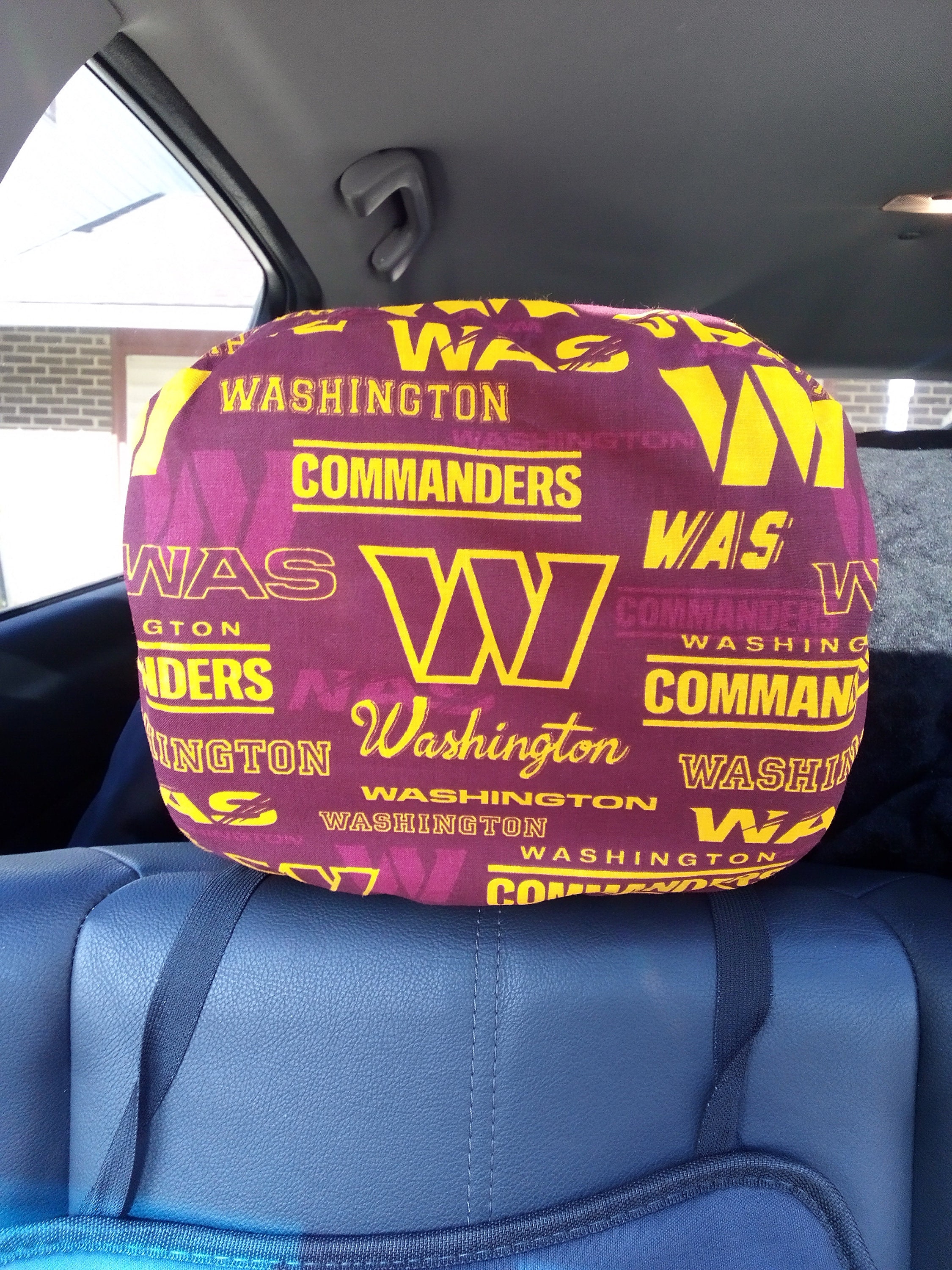 Washington Commanders Handmade Car Headrest Covers 2pc Set