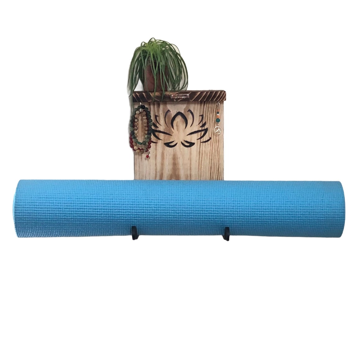 Yoga Mat Holder Choose Your Free Shelf Charm Etsy