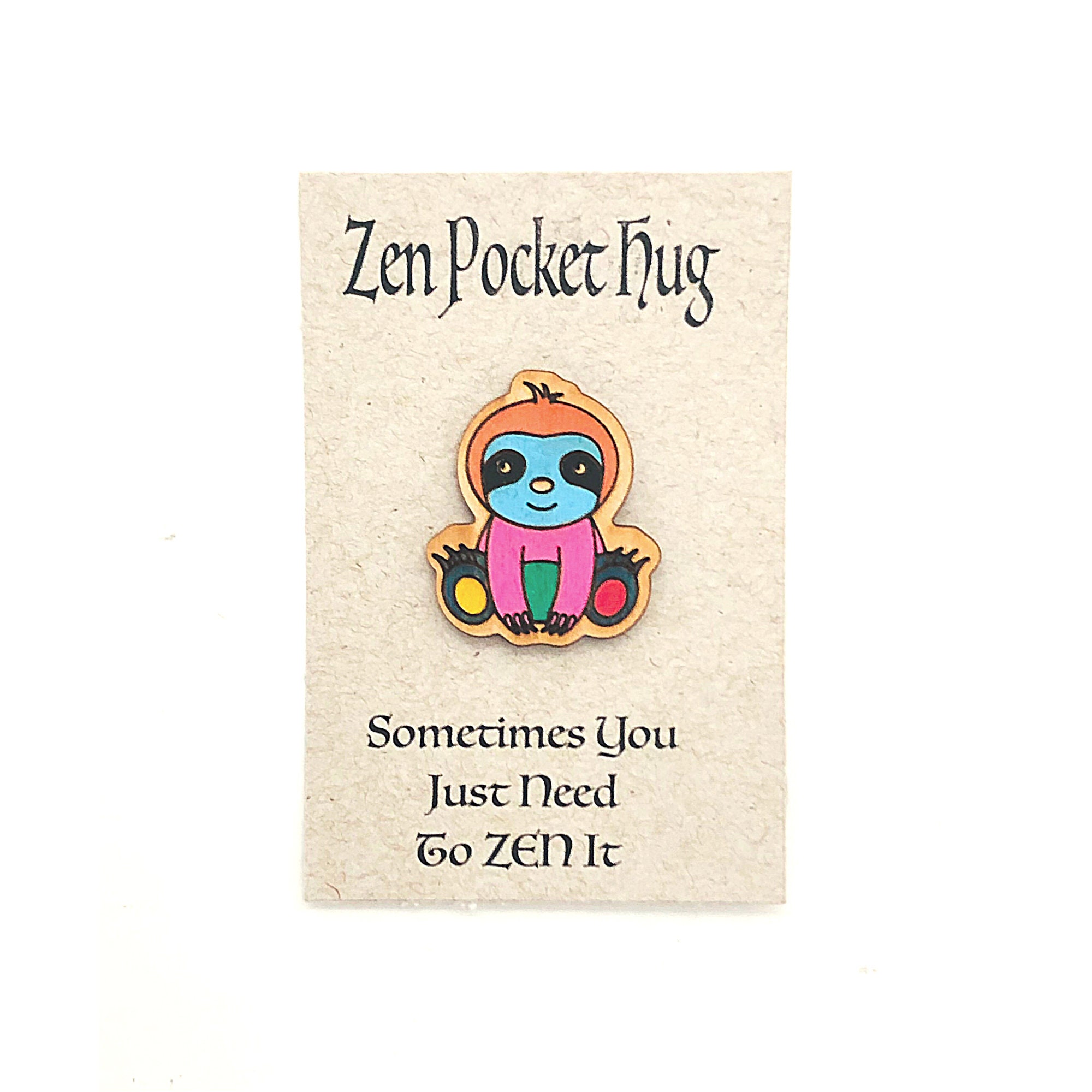 Sloth Pocket Hug Sloth Pocket Hug Sloth Token Etsy