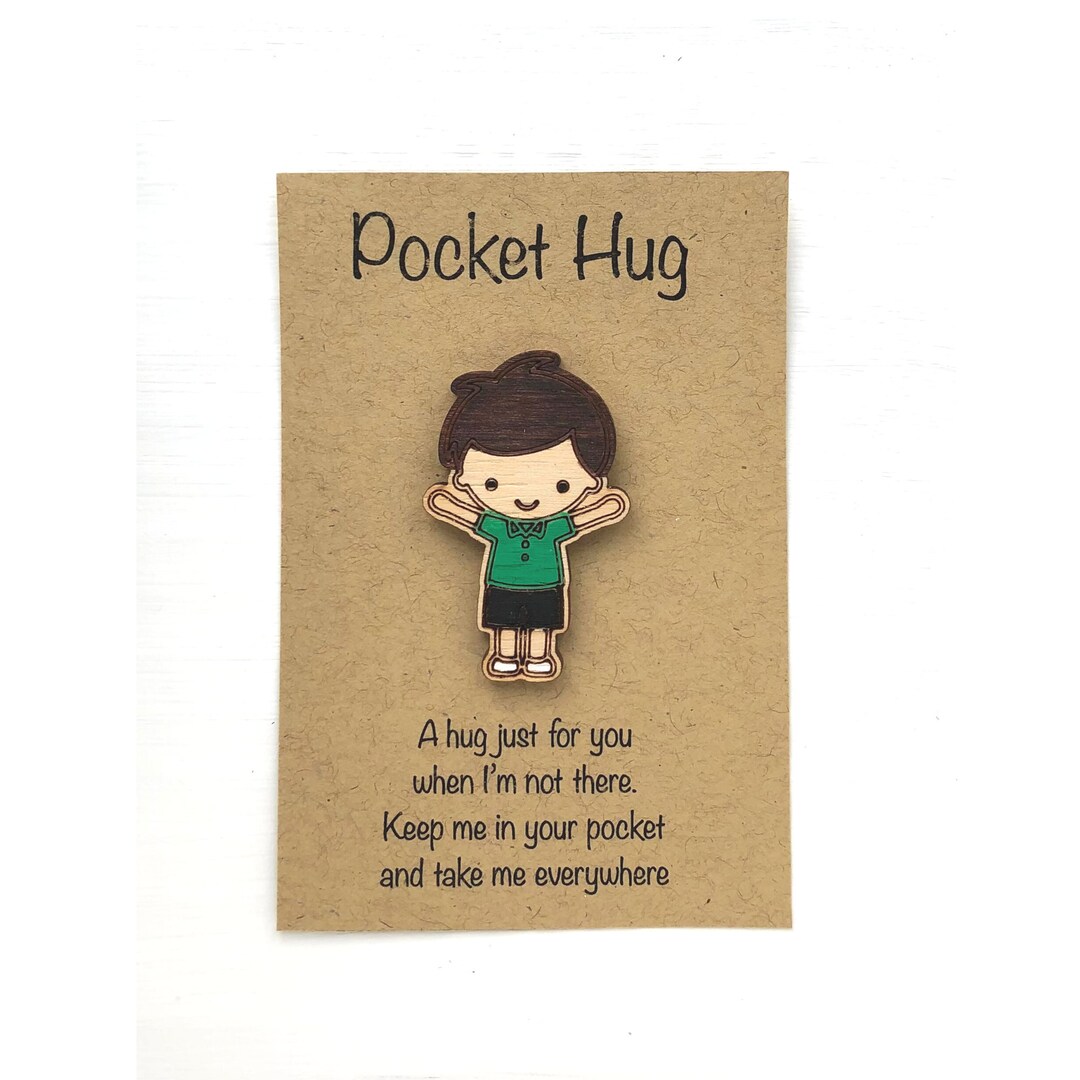 Personalized Tiny Human Hugs Pocket Hugs Toddler Pocket Etsy